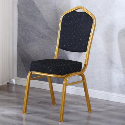 China Modern Aluminum Stackable Restaurant Furniture Luxury Banquet Hotel Chairs Stackable Wedding for sale