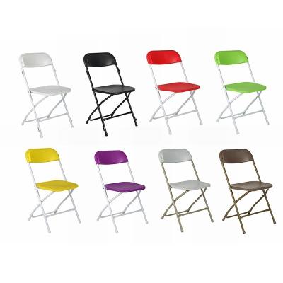 China Wholesale Modern Portable Colorful Outdoor Foldable Metal White Plastic Plastic Folding Chairs Modern Garden For Wedding Events for sale