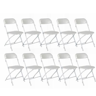 China Wholesale Modern Portable Colorful Outdoor Foldable Metal White Plastic Plastic Folding Chairs Modern Garden For Wedding Events for sale