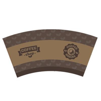 China Biodegradable Flexo Coffee Paper Cup Fan / Roll Offset Printing for sale