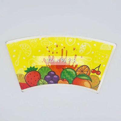 China Biodegradable Double PE Coated Raw Materials For Juice Paper Cups Paper Cup Fan for sale