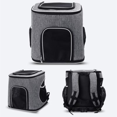 China Sustainable Luxury Travel Hiking Camping Backpack Pet Carrier, Foldable Ventilated Design Backpack Pet Carrier for sale