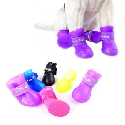 China ZYZ Viable PET Silicone Dog Rain Waterproof Snow Dog Shoes Anti-Slip Dog Boots for sale