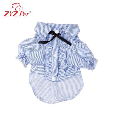 China Sustainable Puppy Summer Clothes Blue Cute Pet for sale