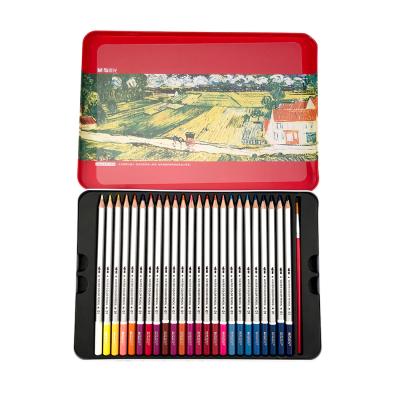 China Hot Selling Professional Watercolor Pencil Hexagon Children Colored Pencil Set School Art Supplies AWPQ1904 for sale