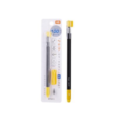 China office & School Pencil Andstal Yellow Pen Grip Endless Pencil 17200 Meters Length Writing Pen For Eternal Writing for sale