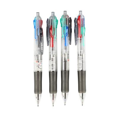 China office & School Pen M&G Black Ink 4 Red Blue Green Color In 1 0.7mm Ballpen Tip Rollerball Pen For Office Supplies Stationery for sale