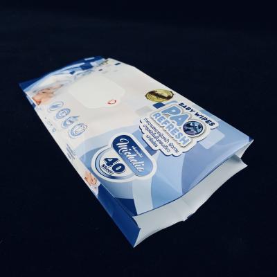 China Wholesale Household Reusable Wet Tissue Plastic Customized Packaging Bags With Self Adhesive Stickers for sale