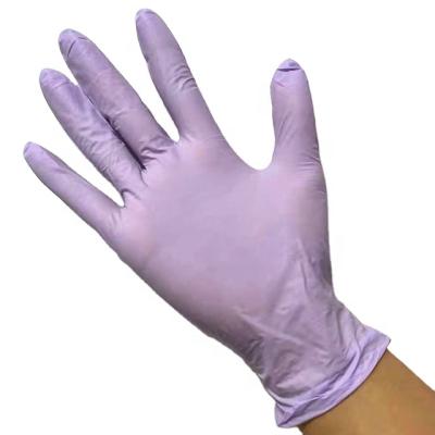 China High Quality Colorful Beauty Salon Manufacturers Hairdressing Beauty Make Up Tattoo Powder Free Nitrile Purple Gloves for sale