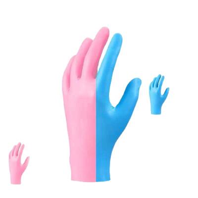 China Manicure Multicolor Flower Beauty Tattoo Skin Care Duty-Skin Nitrile Kitchen Cleaning Gloves for sale