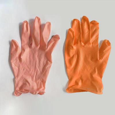 China Black Pink Orange Black Blend 8 Mil Nitrile Duty Automobile Nitrile Garage Duty Car Repair Mechanic Use Automotive Heavy Duty Mechanic Industrial Black Gloves for sale