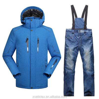 China Winter Breathable Ski Jacket Men Waterproof Breathable Two-Piece Ski Suit Windproof Warm Sale Polyester for sale