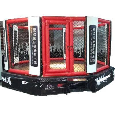 China Custom Floor Standing Muttahida Majlis-e-Amal UFC Floor Standing Holding Ring Cage Octagon Floor Thai Style Muttahida Majlis-e-Amal for sale