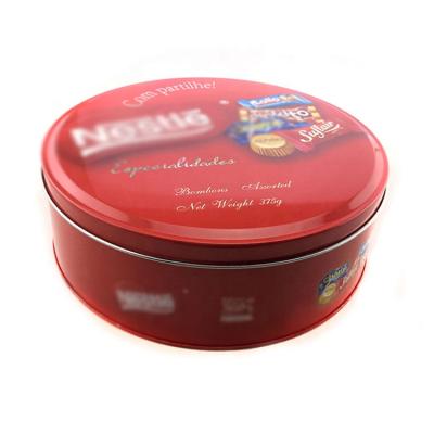 China Large Empty Christmas Food Tin Box Airtight Biscuit Tin Box For Gift Christmas Chocolate Tin Box for sale