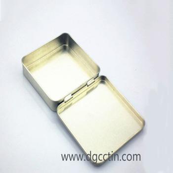 China Rectangular battery ch two pieces hinged tin box, metal box for sale