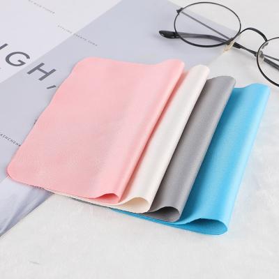 China Custom Logo PU Leather OEM Branded Packaging Box For Glass Sunglasses Case Accessories Luxury Microfiber Cleaning Cloth for sale