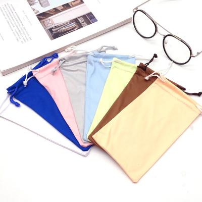 China Luxury Custom Logo Accessories Luxury Custom Microfiber Pocket Sunglasses Pouch Cleaning Cloth& Pouch PU Sunglasses Free Sample Cleaning Soft for sale