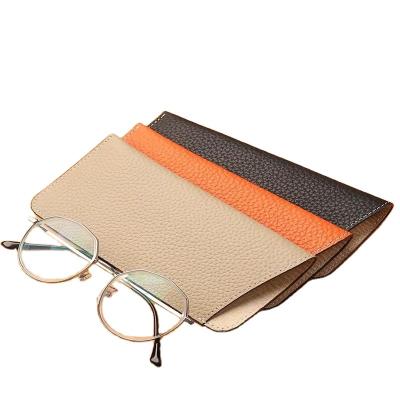 China High quality custom made PU logo eyewear accessories sunglasses pocket and fabric PU leather slip case bag sunglasses pouch fabric case and for sale