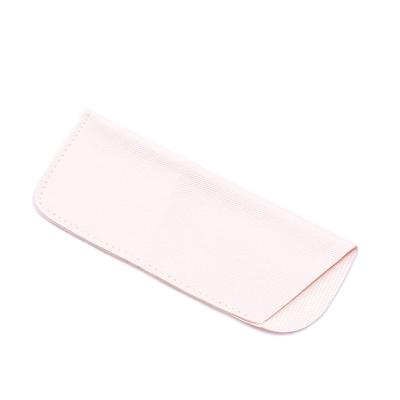 China White Custom Logo PU Eyewear Accessories Pink Sunglasses Pouch And Fabric PU Leather Slip Case Bag Sunglasses Pouch Case With Logo for sale