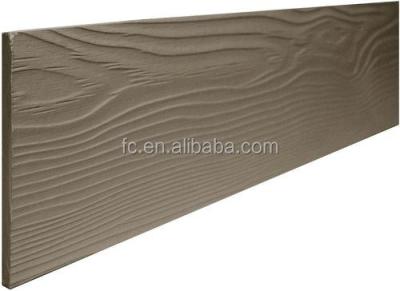 China Prefinished Wood Grain Textured Fiber Cement Lap Siding 15 Year Paint Warranty FC Wood Grain Fiber Cement Siding for sale