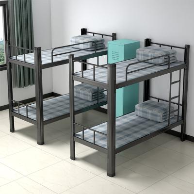 China Dormitory bed factory price school domitery metal double bed latest designs duty metal steel bunk bed for sale