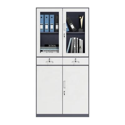 China (Others) Office Furniture Metal Sliding Glass Door Adjustable Storage Cabinet Customized Steel Filing Cabinet for sale