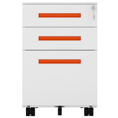 China (Other) Hot Selling Adjustable Office Storage Cabinet 3 Drawers Metal Pedestal Steel Mobile File Cabinet for sale