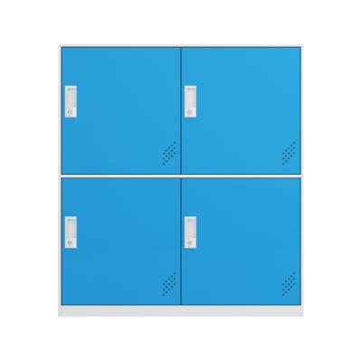 China Customized Foldable Steel File Cabinet 4 Doors Steel Storage Locker Archivador For School Swimming Study for sale