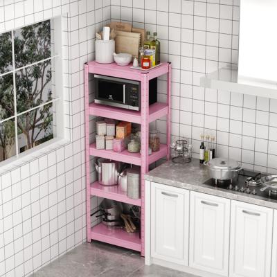 China Hot Sale Manufacture Light Duty Storage 5-Layer Storage Rack Metal Shelf For Kitchen for sale