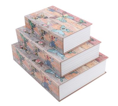 China Modern Secret Safe Metal Book Box Small Hidden Cash Safe Box Money Safe Compartment With Lock For Home Office for sale