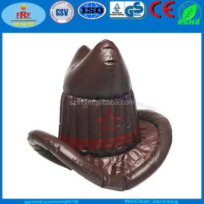 China Character 20Inch Brown Adult Inflatable Cowboy Hat for sale