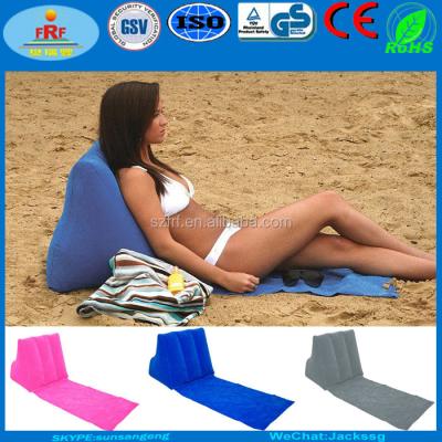 China Moon Chair Wicked Wedge Inflatable Lounge Pillow, Inflatable Wedge Beach Sofa Wicked Chair, Inflatable Wedge Back Pillow With Mat for sale