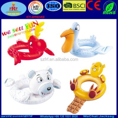 China Inflatable Animal Bath Ring Beavers Inflatable Animal Pelican Bath Ring Beavers Reindeer Polar Bear for sale