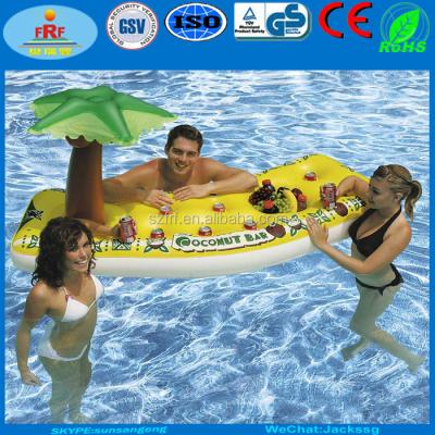 China Inflatable Coconut Pool Float Bar, Inflatable Bar Inflatable Coconut Pool Island Palm Tree Pool Float Bar for sale