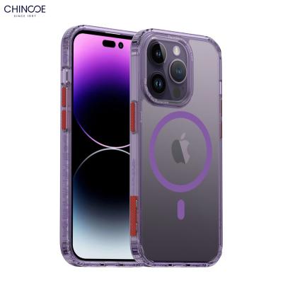 China Shockproof Fashion Magnetic Wireless  Protective Charging  Mobile Phone Case For Iphone 11 12 13 14 15 Pro Max for sale