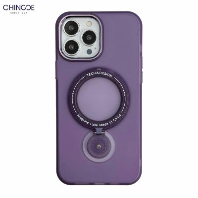 China Shockproof 2023 Luxury Transparent Shockproof Electroplated Pc Plastic Magnetic Mobile Phone Case For Iphone 12 13 14 15 Pro Max for sale