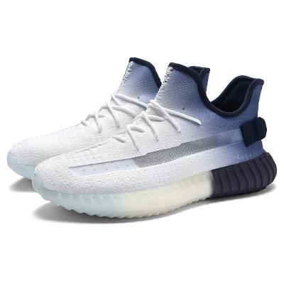 China 2021 fashion trend fashion sneaker walking style knitted top 350 breathable sports yeezy sneakers for men for sale