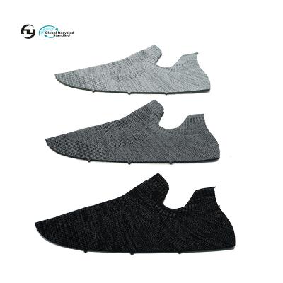 China High elastic polyester yarn OEM 2 color GRS certified polyester stretch high lightweight knitted fabric upperted shoe upper for sale