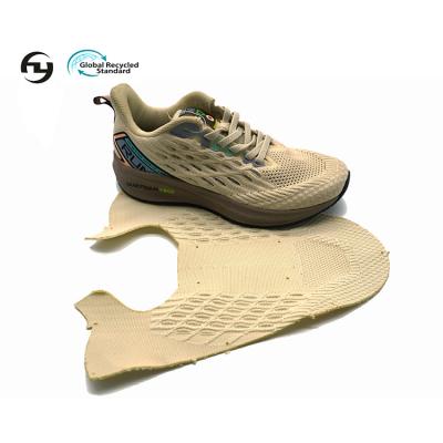 China Polyester GRS Certification Recycled Sport Running Fly Knit Fabric Shoes Vamp Uppers for sale