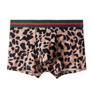 China Wholesale Mid-waist Men's RS690 Summer Breathable Boxer Shorts Leopard Modal Mens Panties Fashion Print Couples Underwear for sale