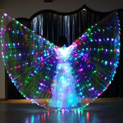 China New Style LED Stage Performance Colorful Flashing Discolored Prop Isis Wings Belly Dance for sale