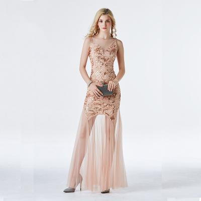 China Retro dress European American lady Evening Wear of 2019 new network ceremony sequins for sale