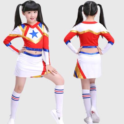 China Sets Long Sleeve New Sports Aerobics Performance Practice Wear Girl Cheerleading for sale