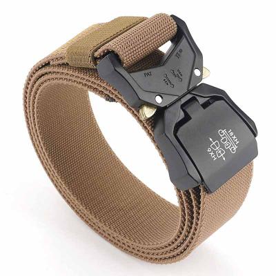 China RS256 Aluminum Alloy Customize Logo Camouflage Tooling Belt Aluminum Alloy Elastic Belt Men's Outdoor Tactical Belt for sale