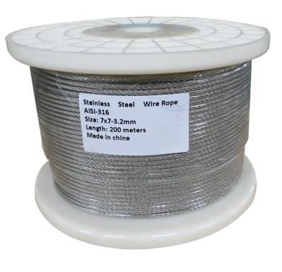 China Smooth surface / strong bearing / high quality high carbon steel 0.2mm-10mm silver wire and cable good flexibility galvanized steel wire rope for sale