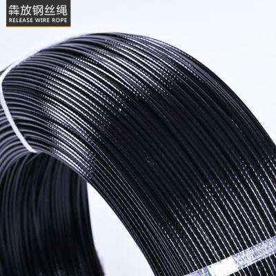 China 1mm~10mm Construction Steel Wire Rope Black Nylon Coated Cable, High Quality for sale