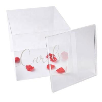 China Acrylic business card box business organizer decoration indoor/outdoor transparent business card collection for sale