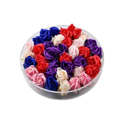 China Gift Box Acrylic Flowers Indoor / Outdoor Decoration Round Acrylic Box For Flower for sale