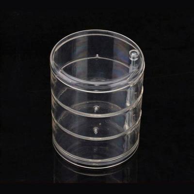 China Factory Wholesale Cheap Viable Supply Compartment Organizer Acrylic Cosmetic Makeup Box With Lid for sale