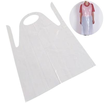 China Drinks/Food Custom Cleaning PE Disposable Plastic Apron Waterproof Plastic Disposable Apron for sale